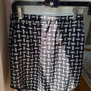 Trouve Black and White Mini Pencil Skirt for Work